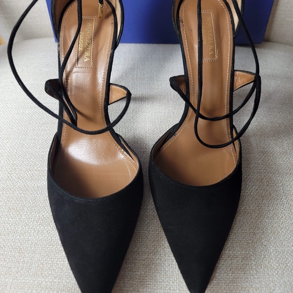 Aquazzura Matilde Suede Heels 105 - Picture 12 of 12